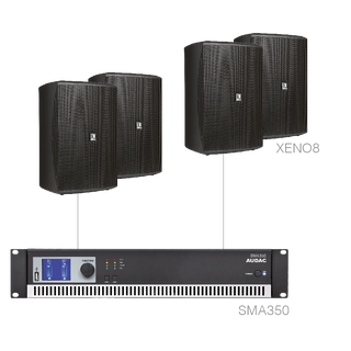 Festa8.4, 4x Xeno8 + SMA350 Installasjonspakke - 60m2 - Sort